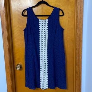 SALE 2 for $12 dresses  Blue lace detailed lined dress